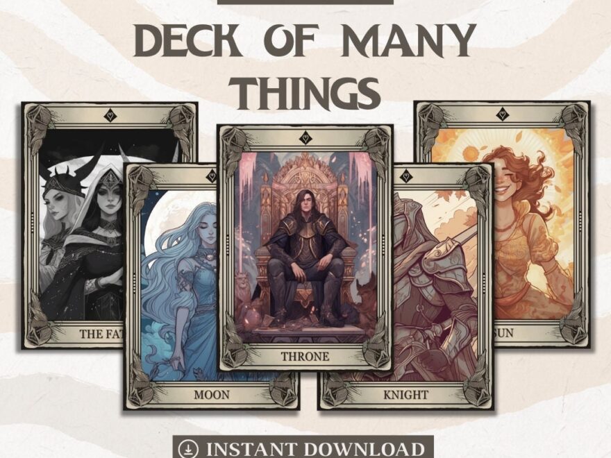 Dnd Deck Of Many Things Illustrated Cards Standard Size Dungeons And