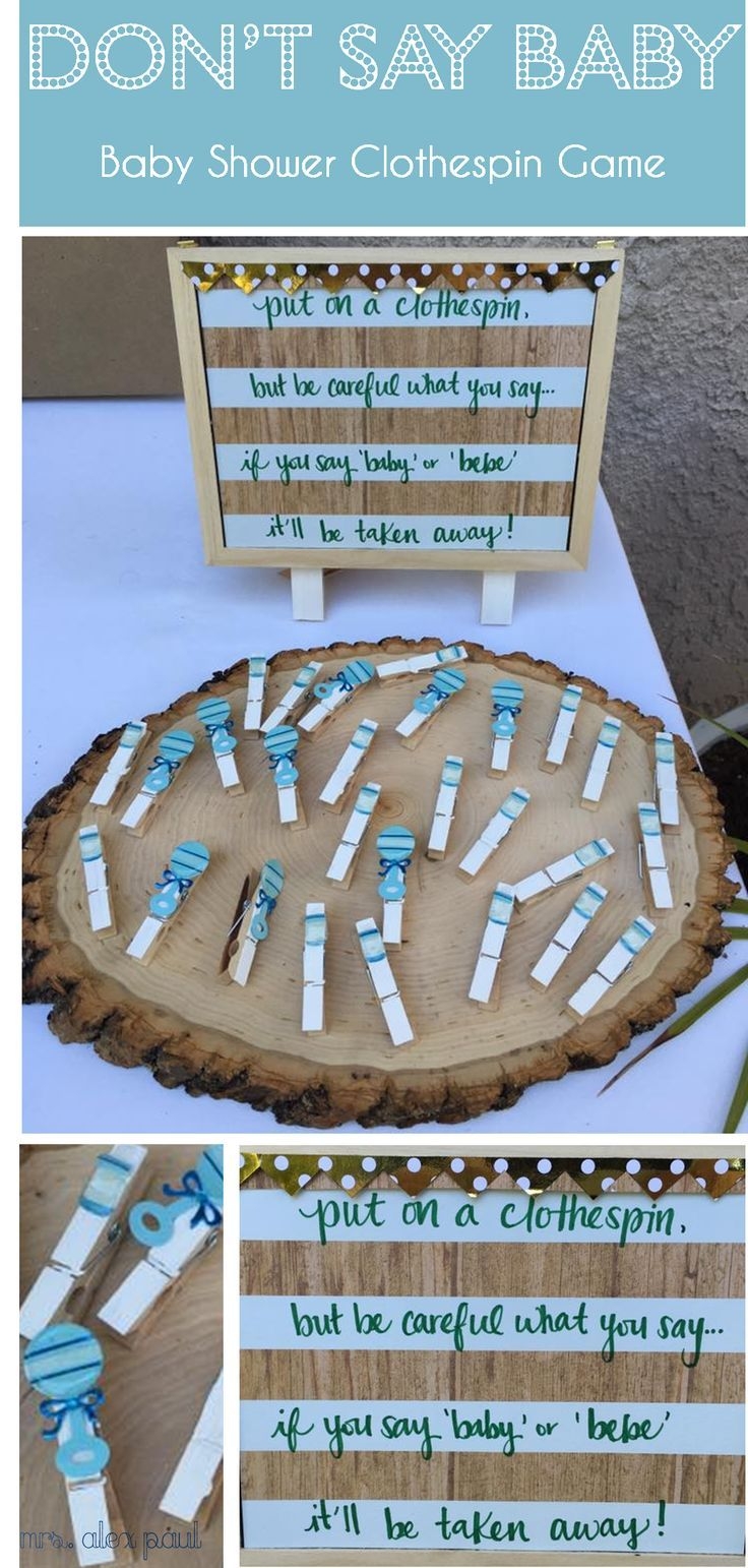 Baby Shower Clothespin Game Free Printable