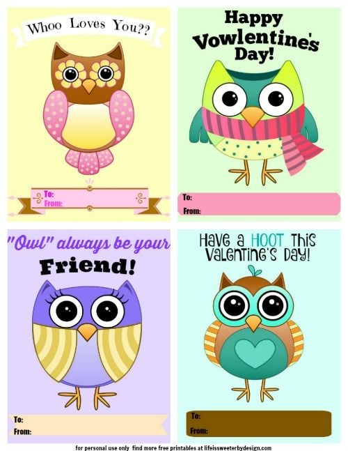 Free Printable Owl Friendship Kid Card