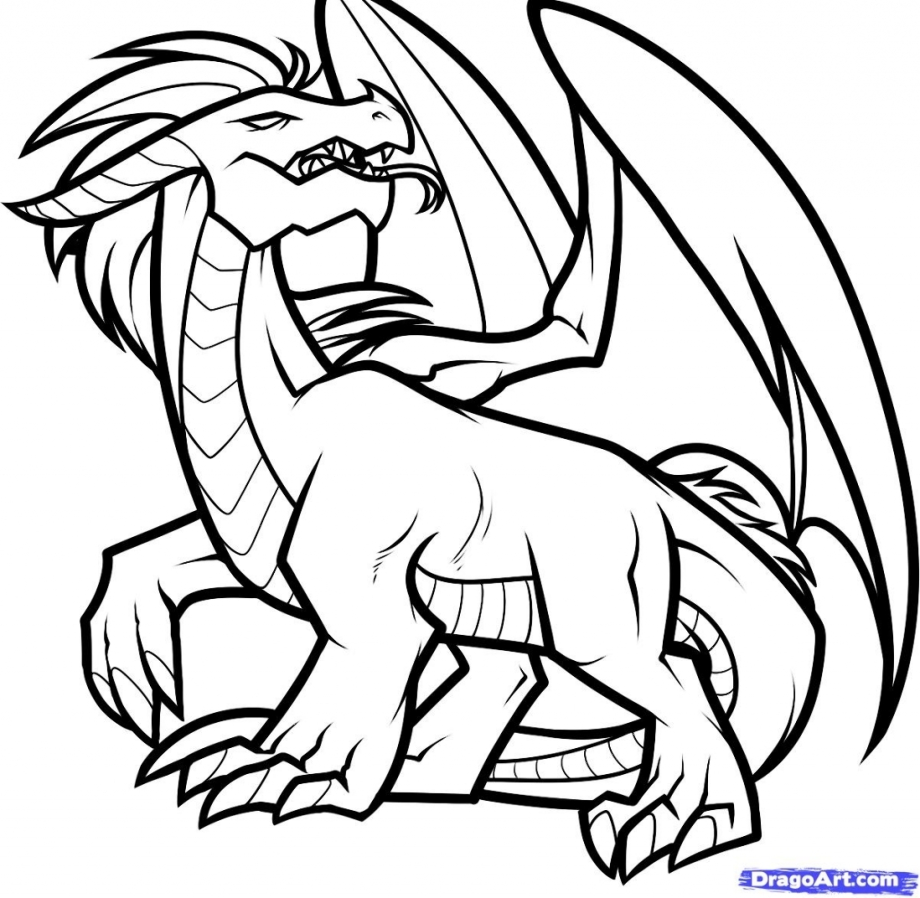 Download High Quality Dragon Clipart Outline Transparent PNG Images 