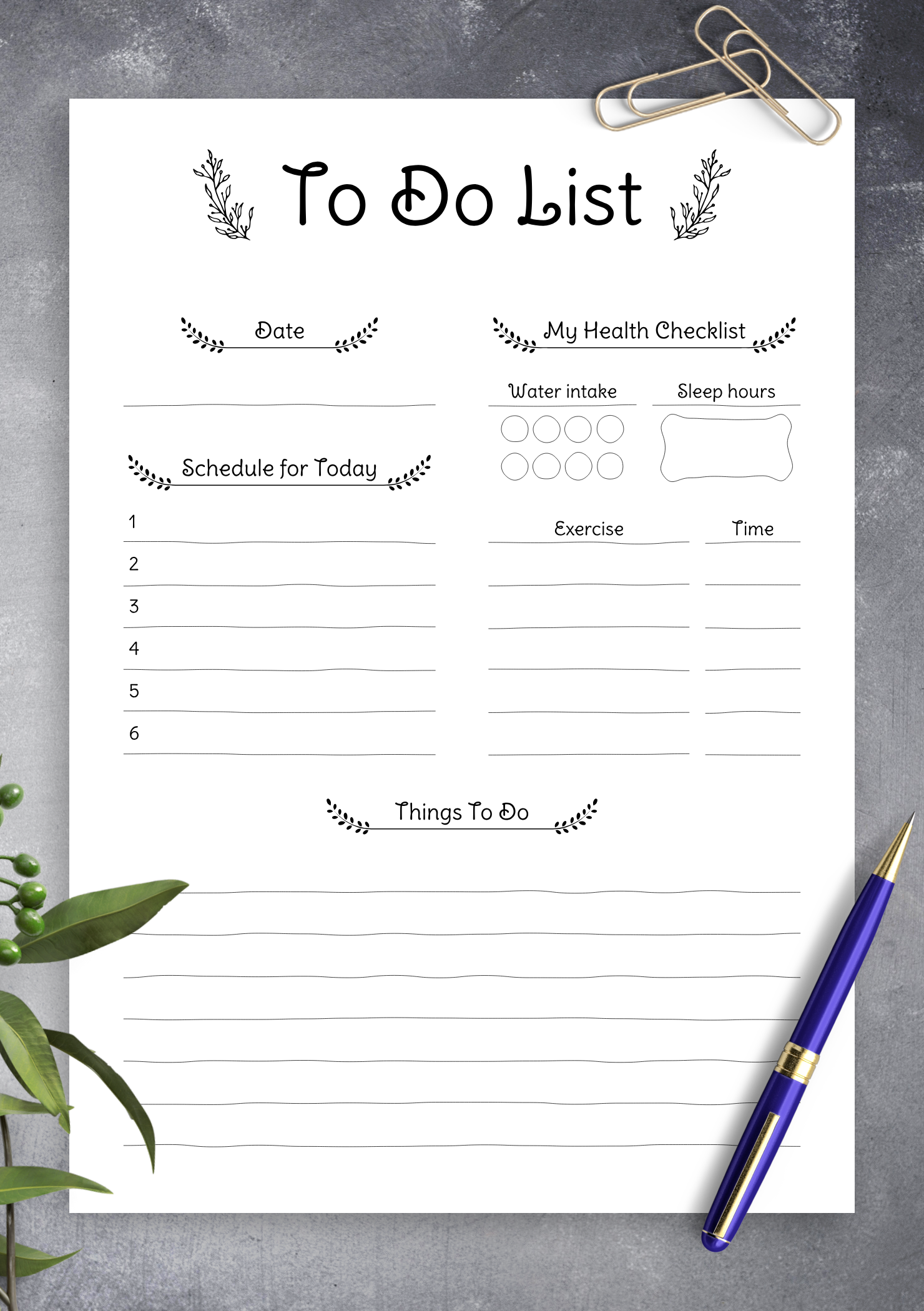 Download Printable Daily To Do List PDF Download Printable Daily To Do List PDF