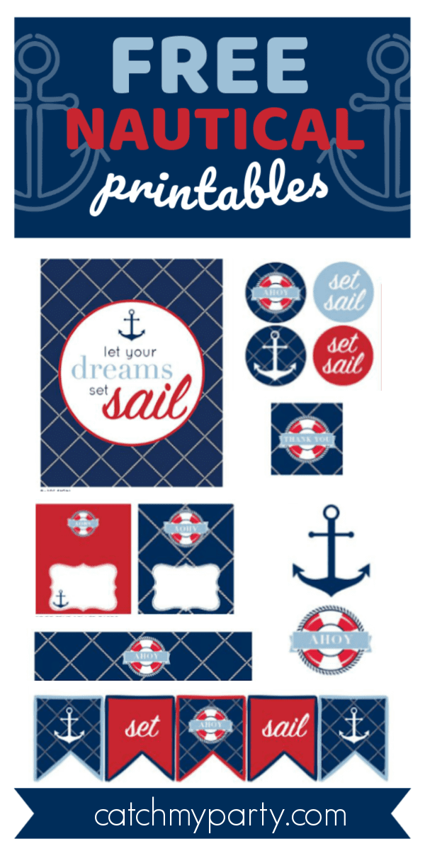 Download These Free Nautical Birthday And Baby Shower Printables 