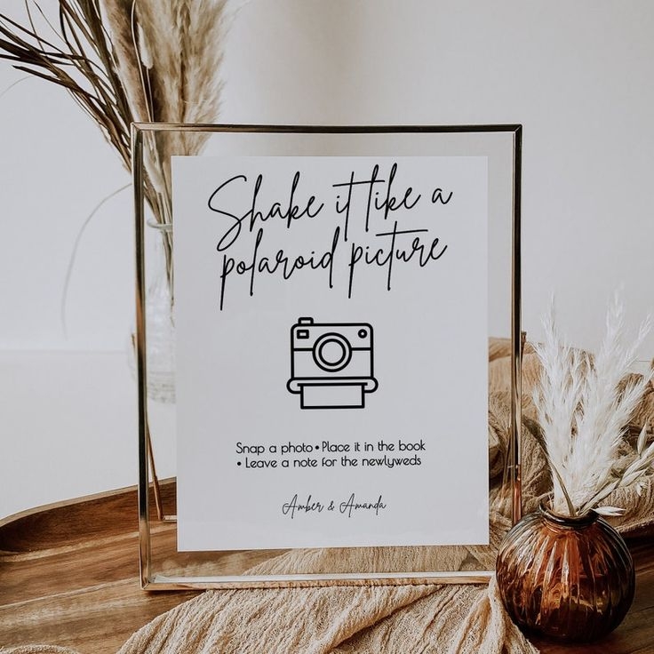 Downloadable Free Printable Polaroid Guest Book Sign Template 