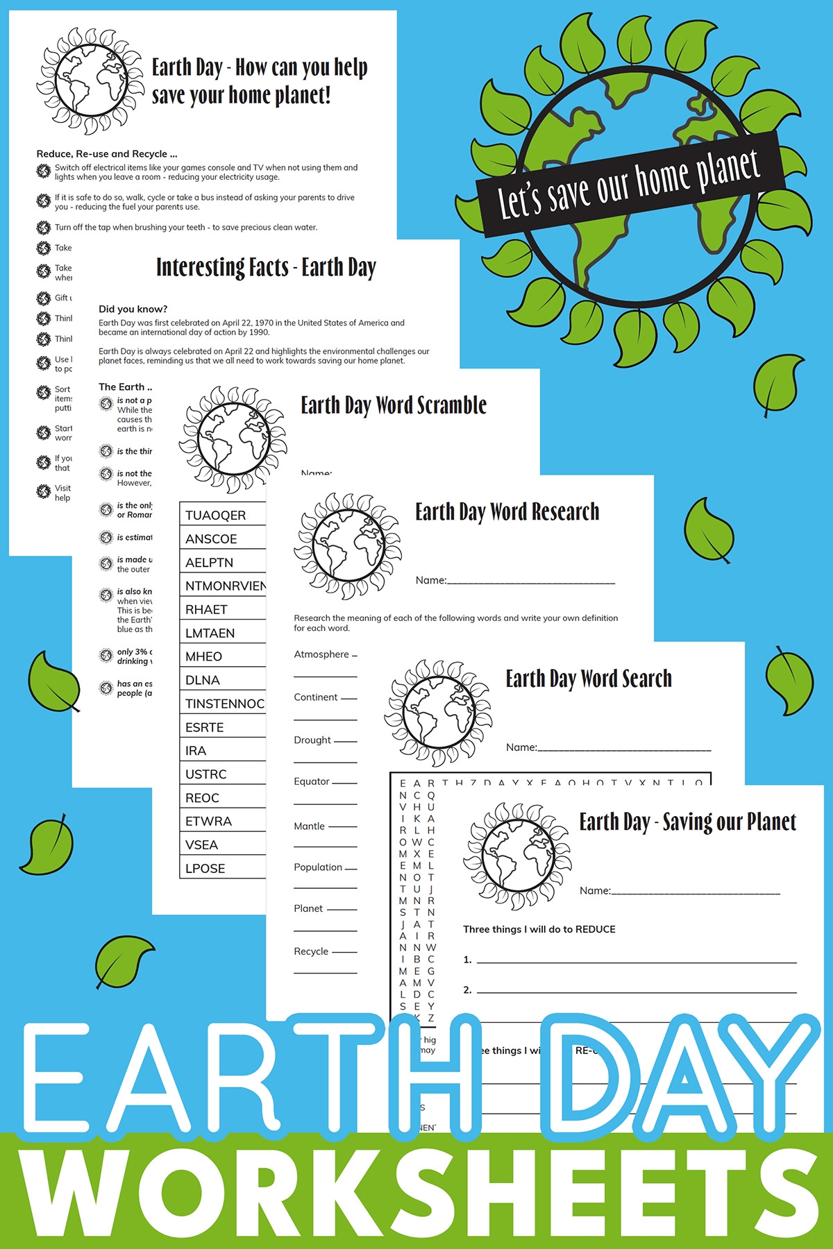 Earth Day Worksheets For Elementary