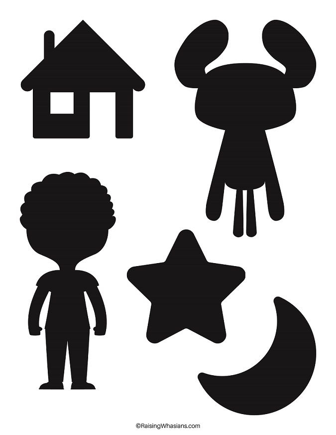 Easy Printable Shadow Puppets