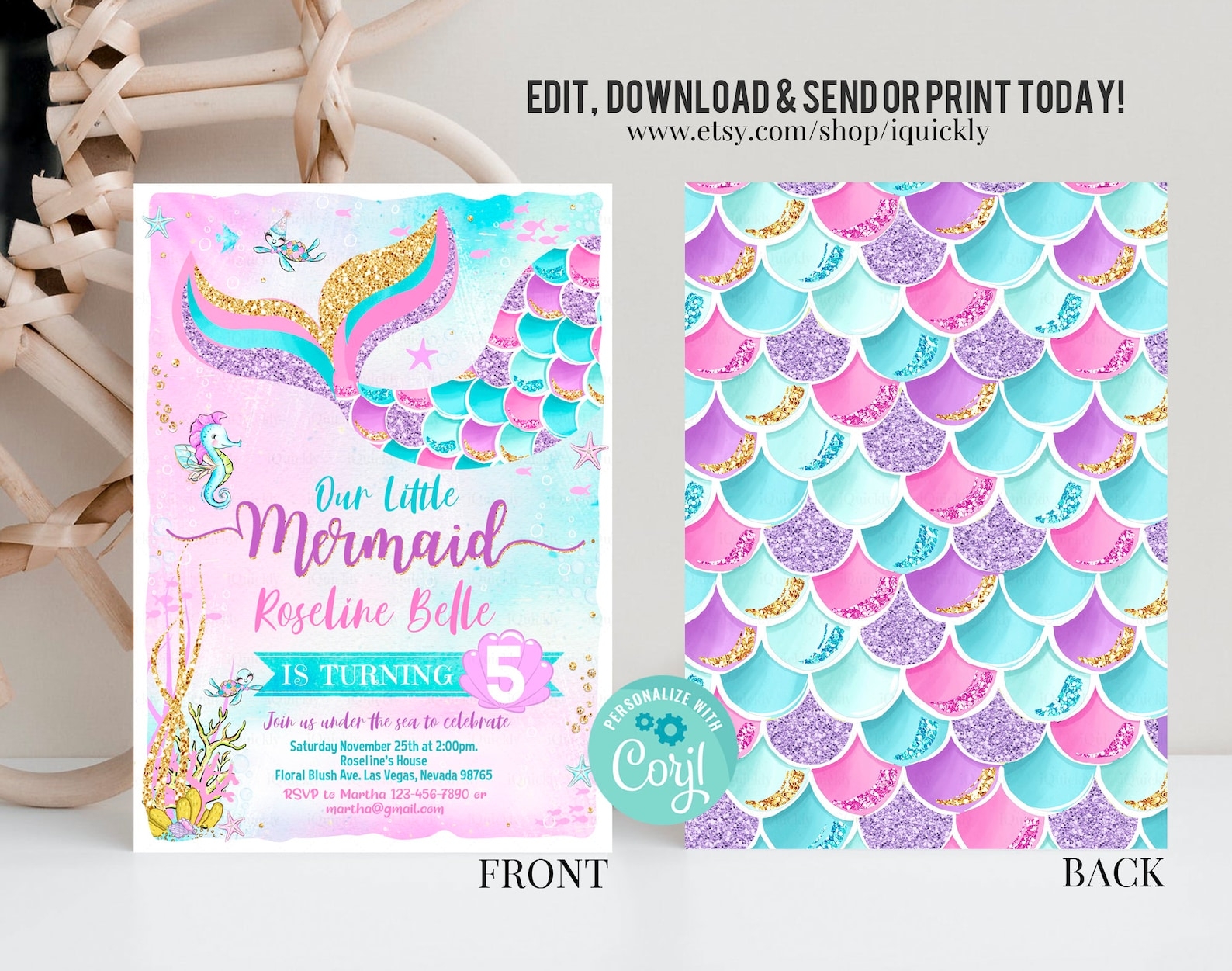 Mermaid Birthday Invitations Free Printable Mermaid Birthday Invitations Free Printable