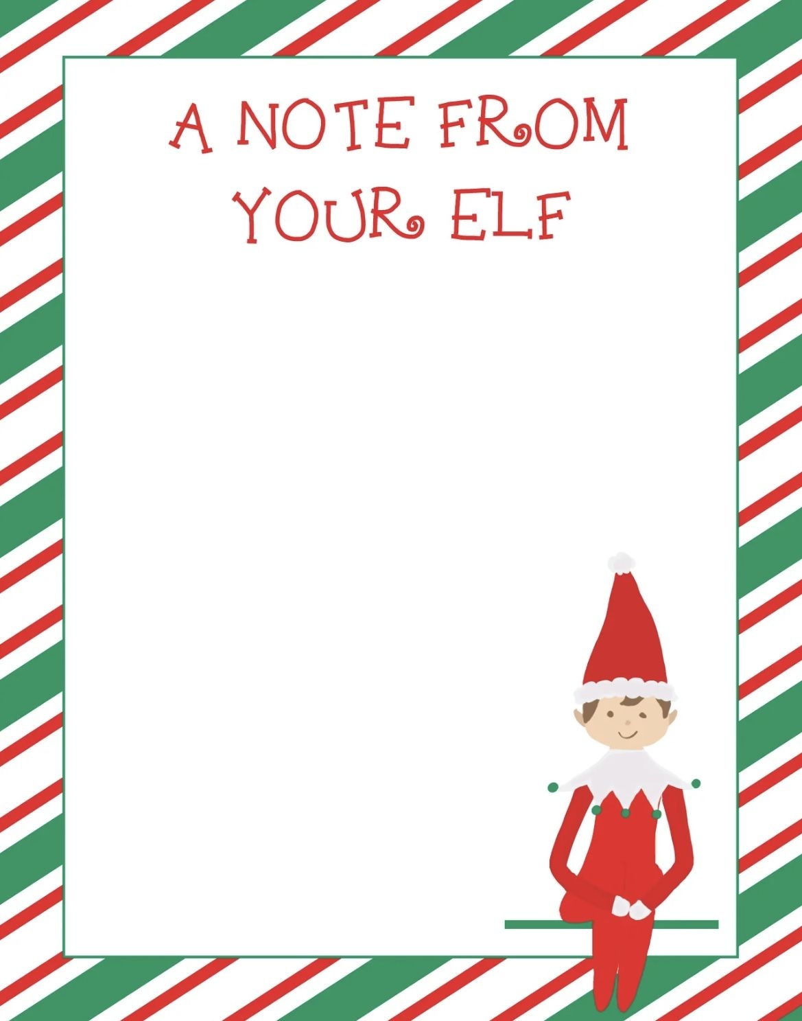 Elf On Shelf Printable Notes