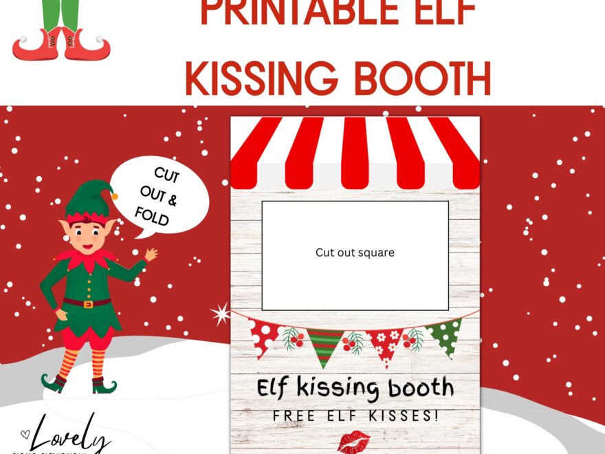 Elf On The Shelf Kissing Booth Printable