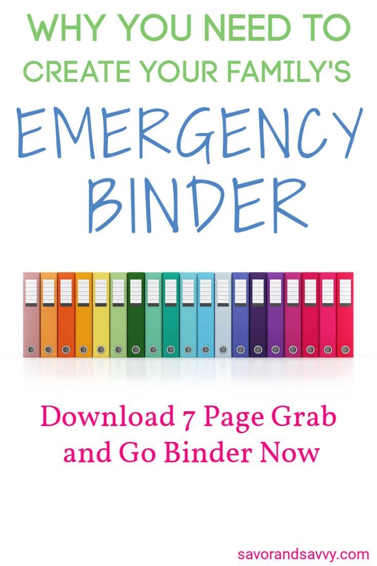 Family Emergency Binder Free Printables