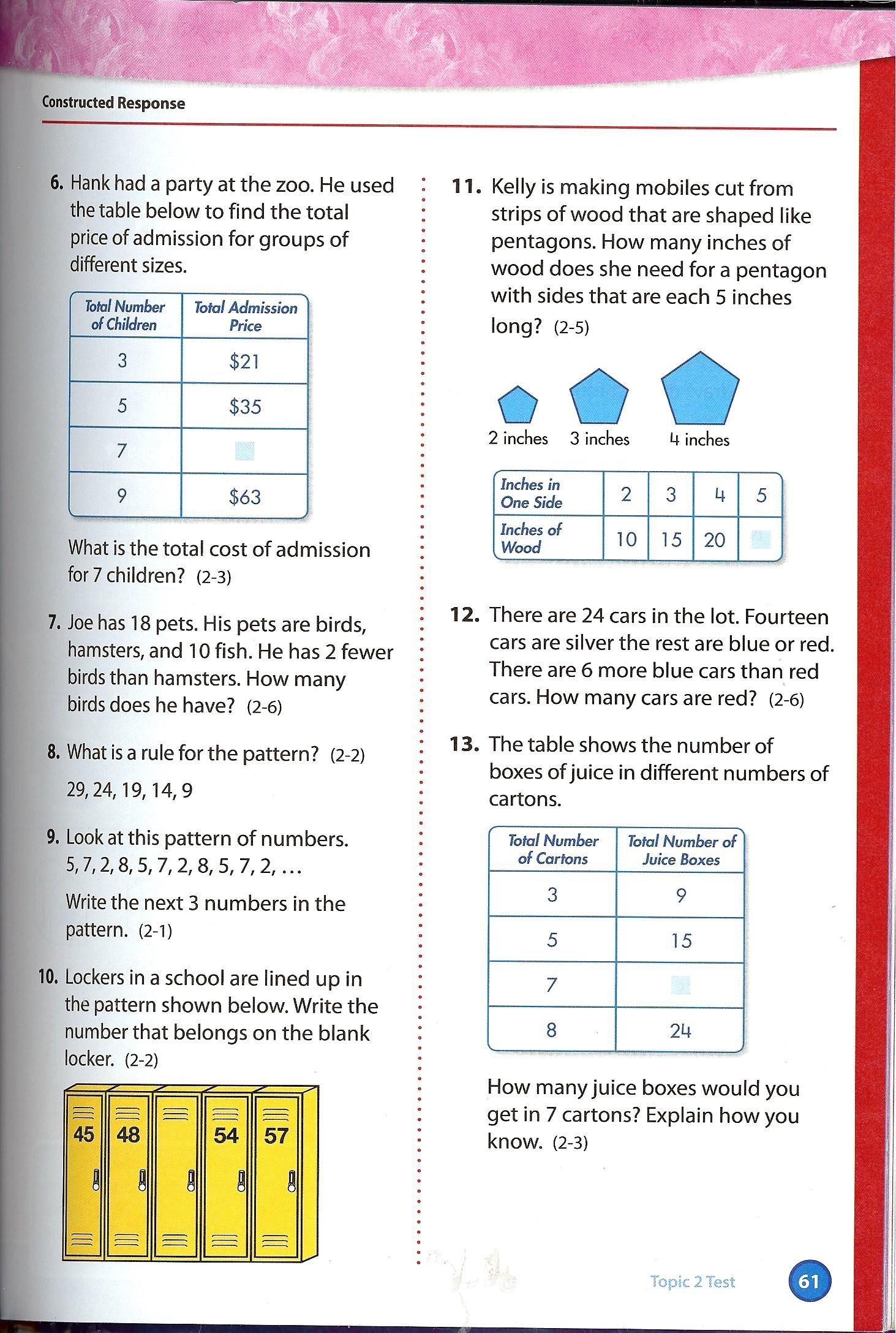 Envision Math Workbook Grade 5 Printable Pages Di 2020 3rd Grade Math 