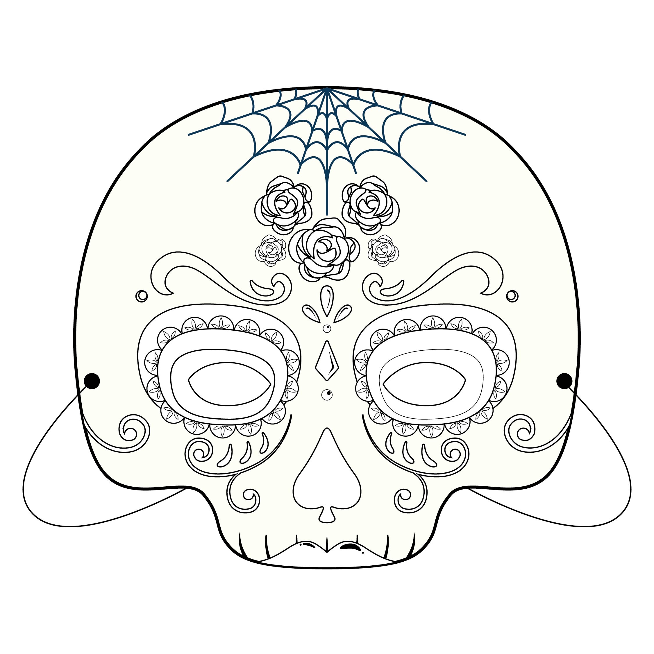 Face Coloring Halloween Masks 15 Free PDF Printables Printablee