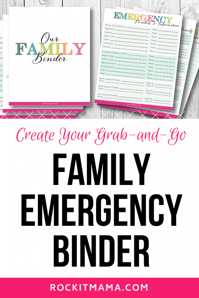 Family Emergency Binder Free Printables To Create Your Own Rock It Mama