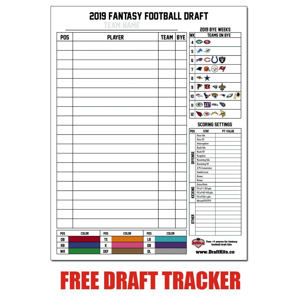 Fantasy Football Roster Sheets Printable Printable Word Searches