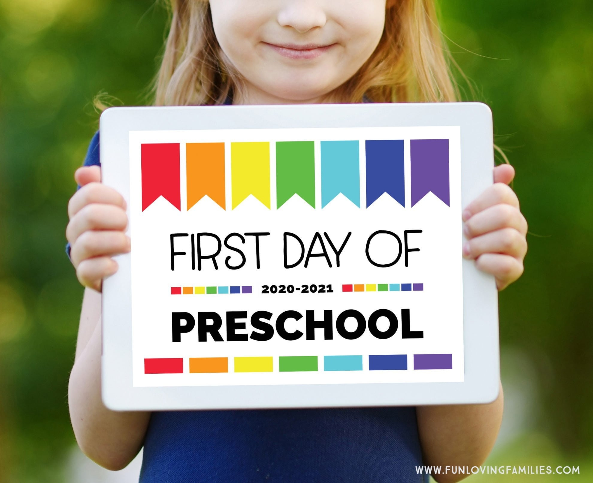 First Day Of Preschool Printable Sign