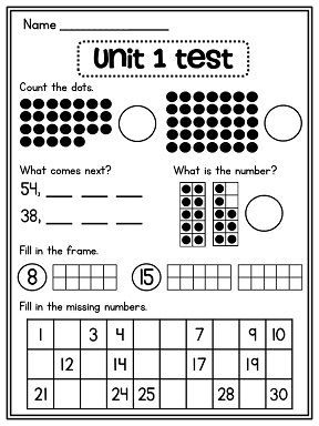First Grade Math Test