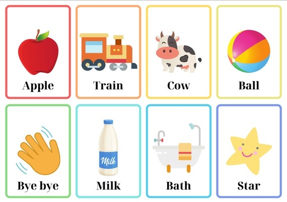 First Word Flashcards Printable Etsy