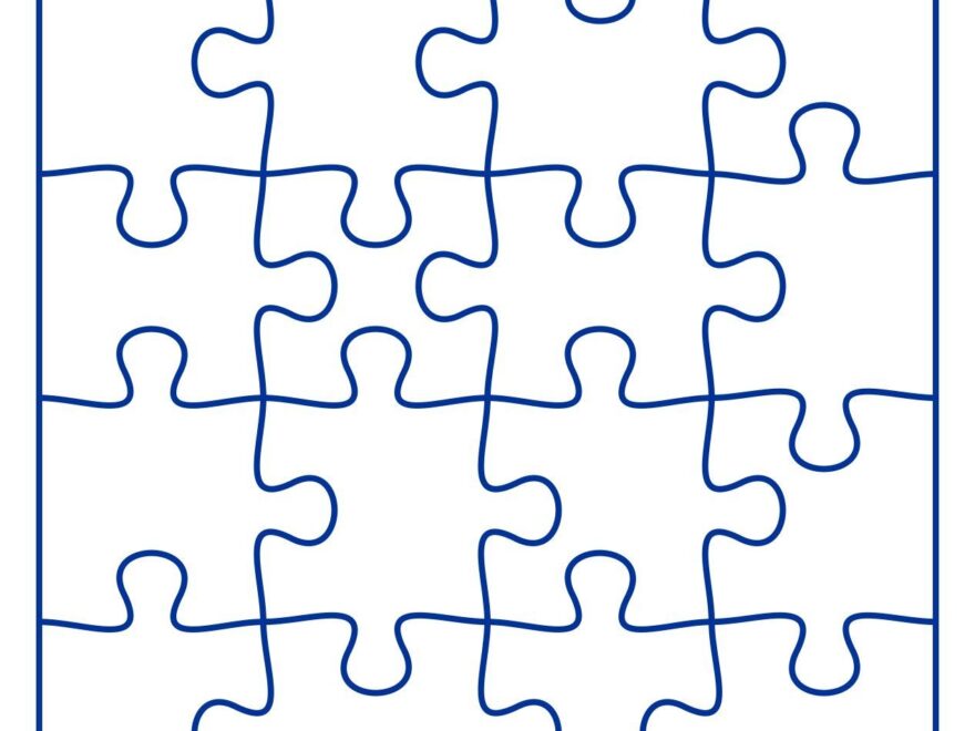 Fit Together Full Page Printable Puzzle Piece Template Dev