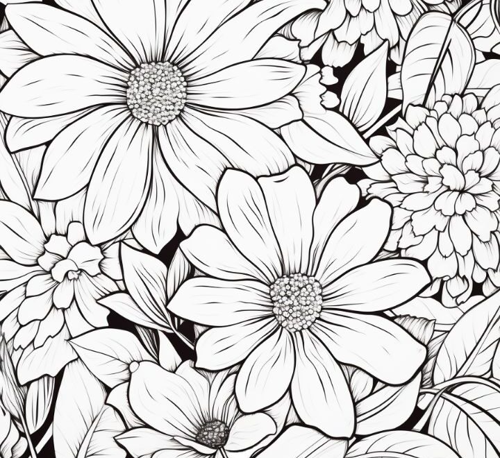 Flower Free Coloring Pages For Adults A Relaxing And Creative Escape