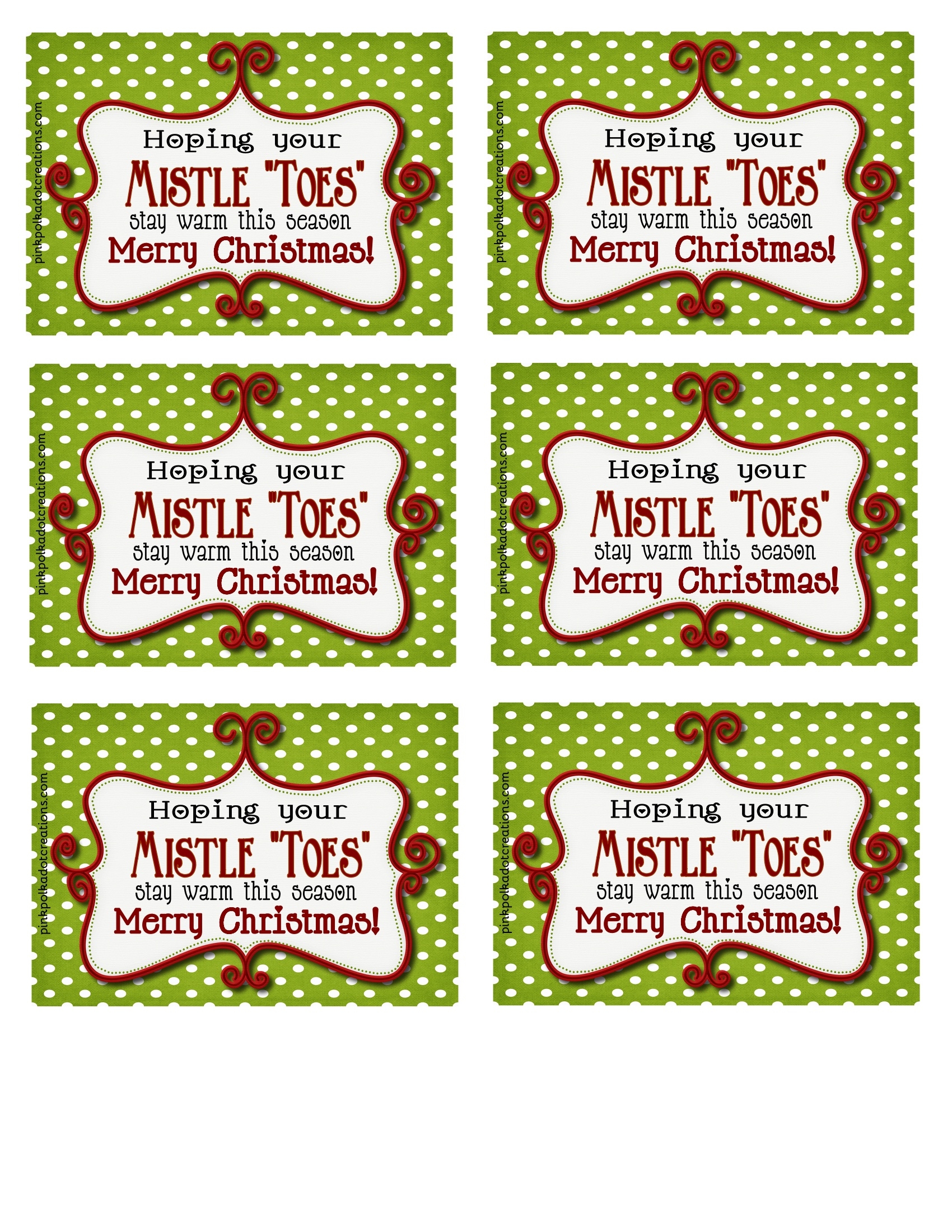 For Your Mistletoes Free Printable Tag