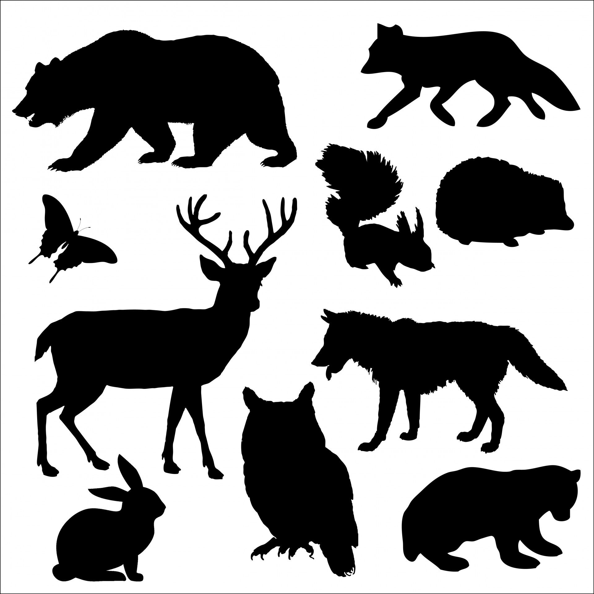 Forest Animal Silhouettes