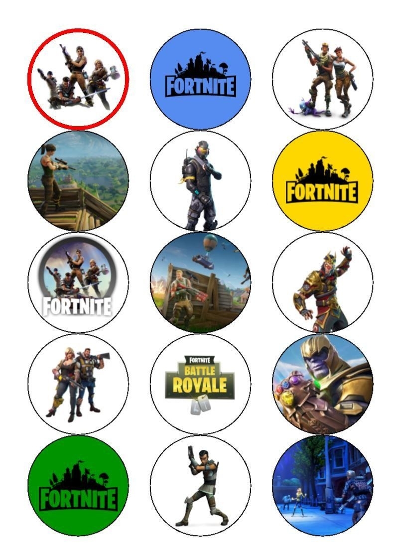 Fortnite Cupcake Toppers Printable Printable Templates