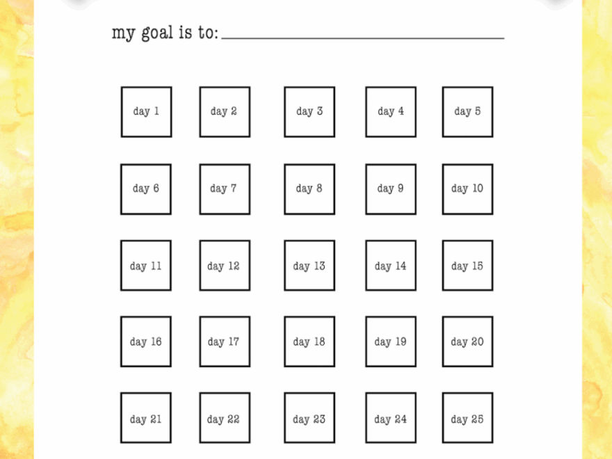 FREE 30 Day Habit Tracker Printable Reach Your Goals With This Sheet
