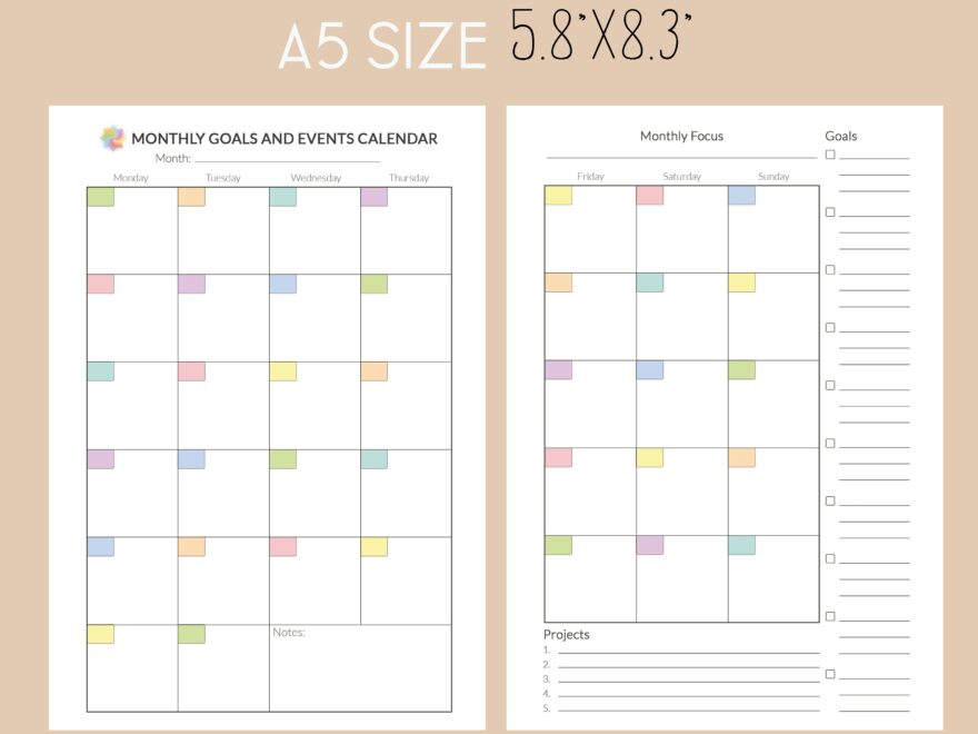 Free A5 Planner Printables 2024 Arwa Grace