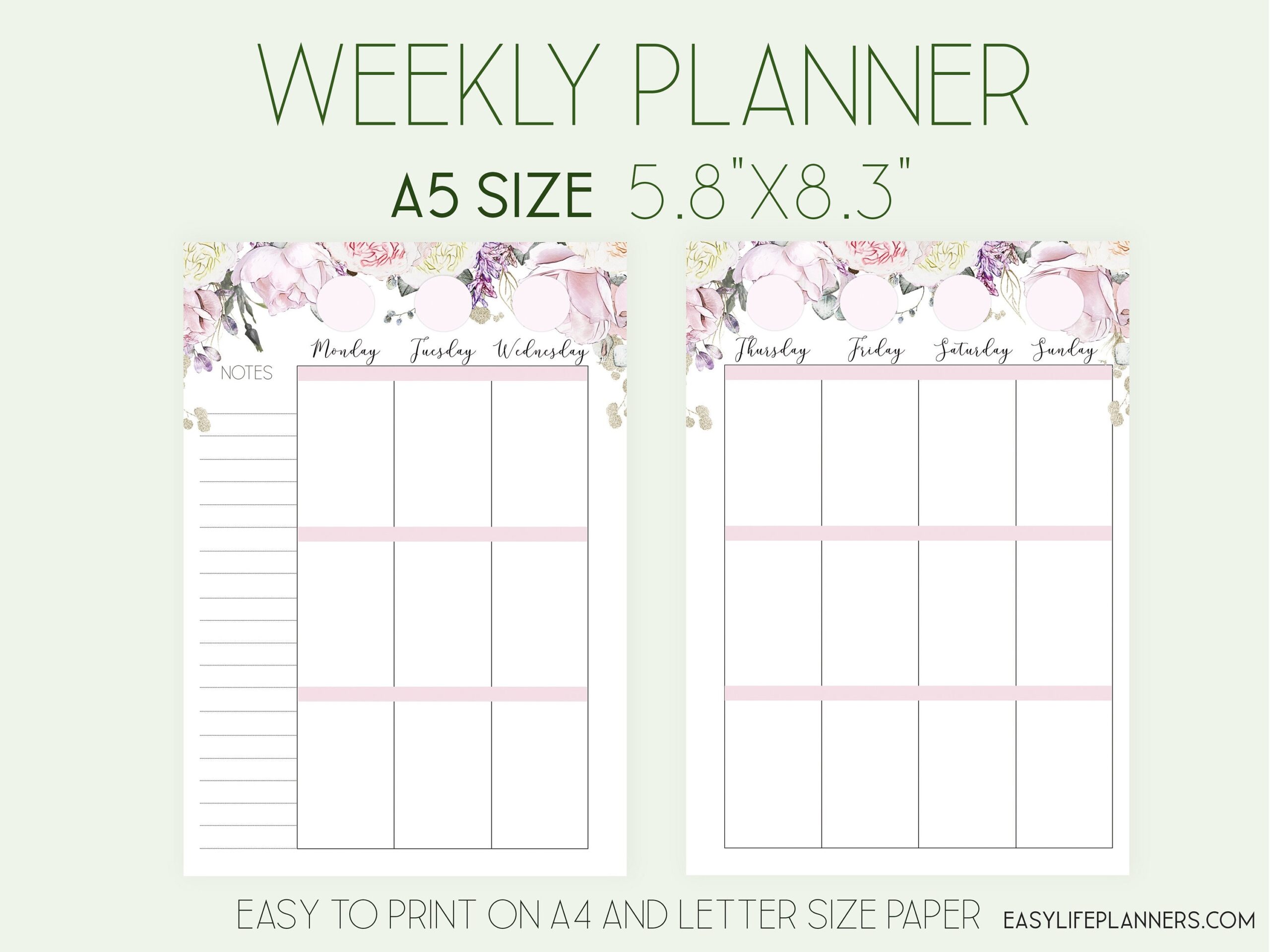 Free A5 Planner Printables Free A5 Planner Printables