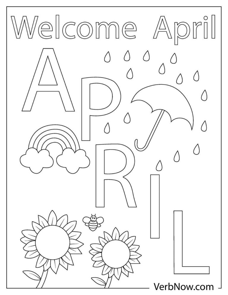 Free APRIL Coloring Pages For Download Printable PDF 