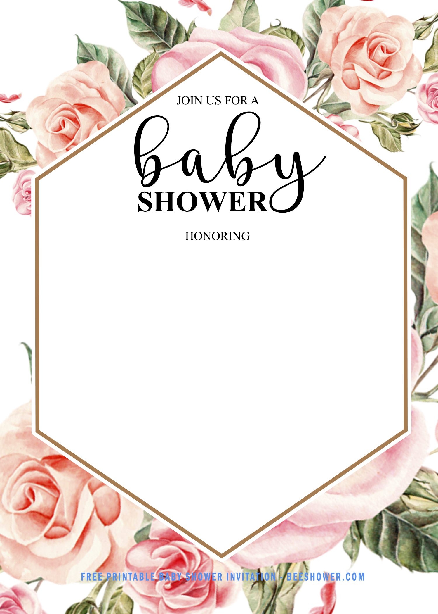 FREE Baby Shower Invitation For Girl FREE Printable Birthday 