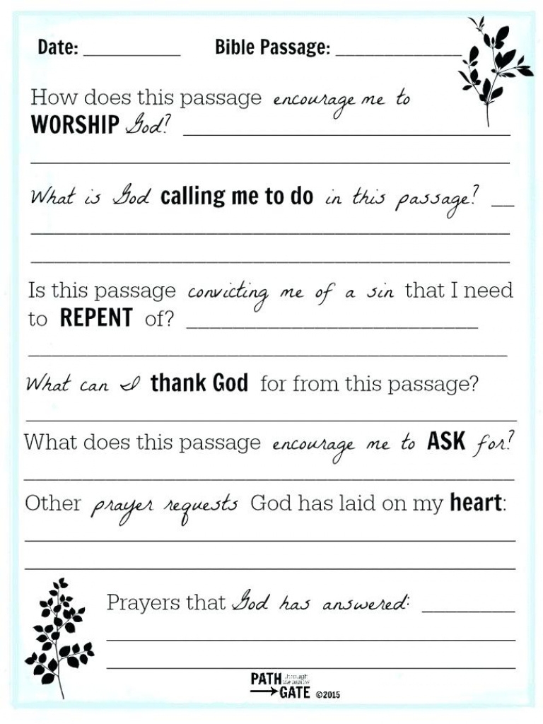 Printable Bible Lessons For Young Adults
