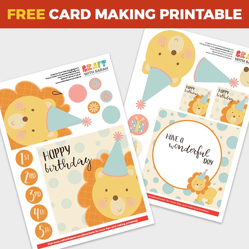 Free Card Making Downloads Craft With Sarah