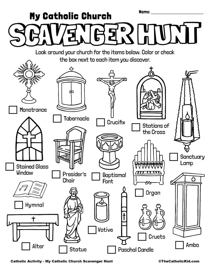 Free Catholic Printable Worksheets