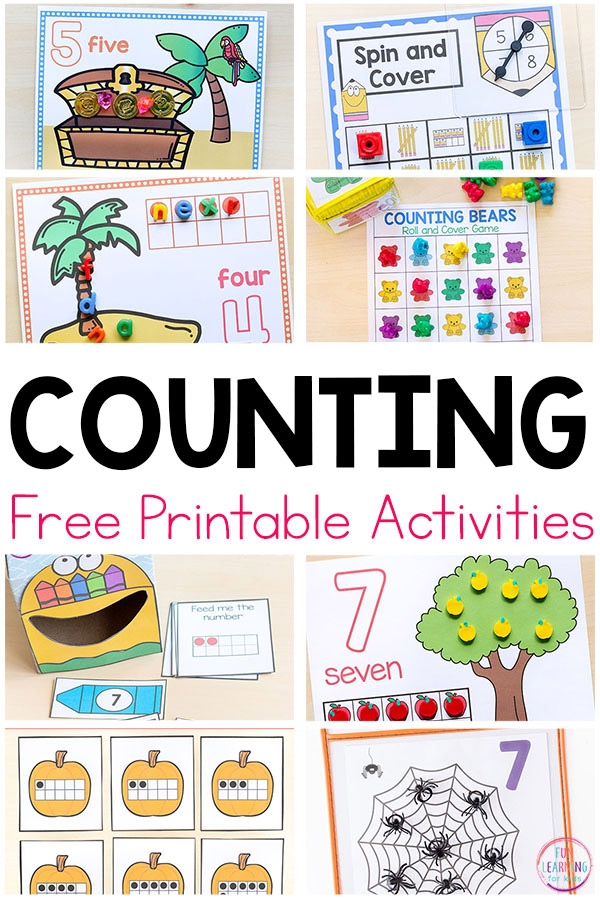 Free Counting Activities For Kindergarten
