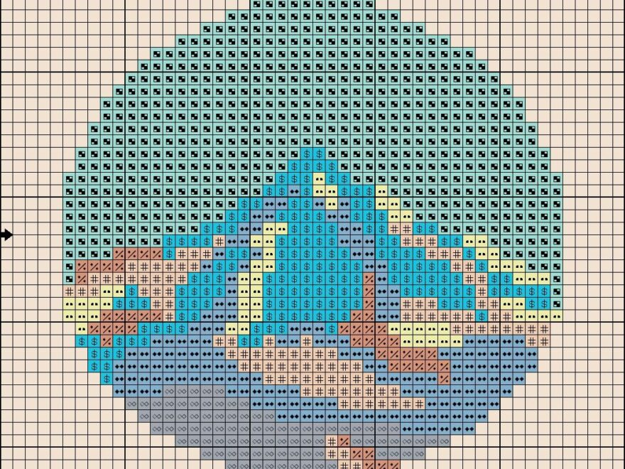 Free Cross Stitch Pattern Abstract Mountain Cross Stitch Art Cross
