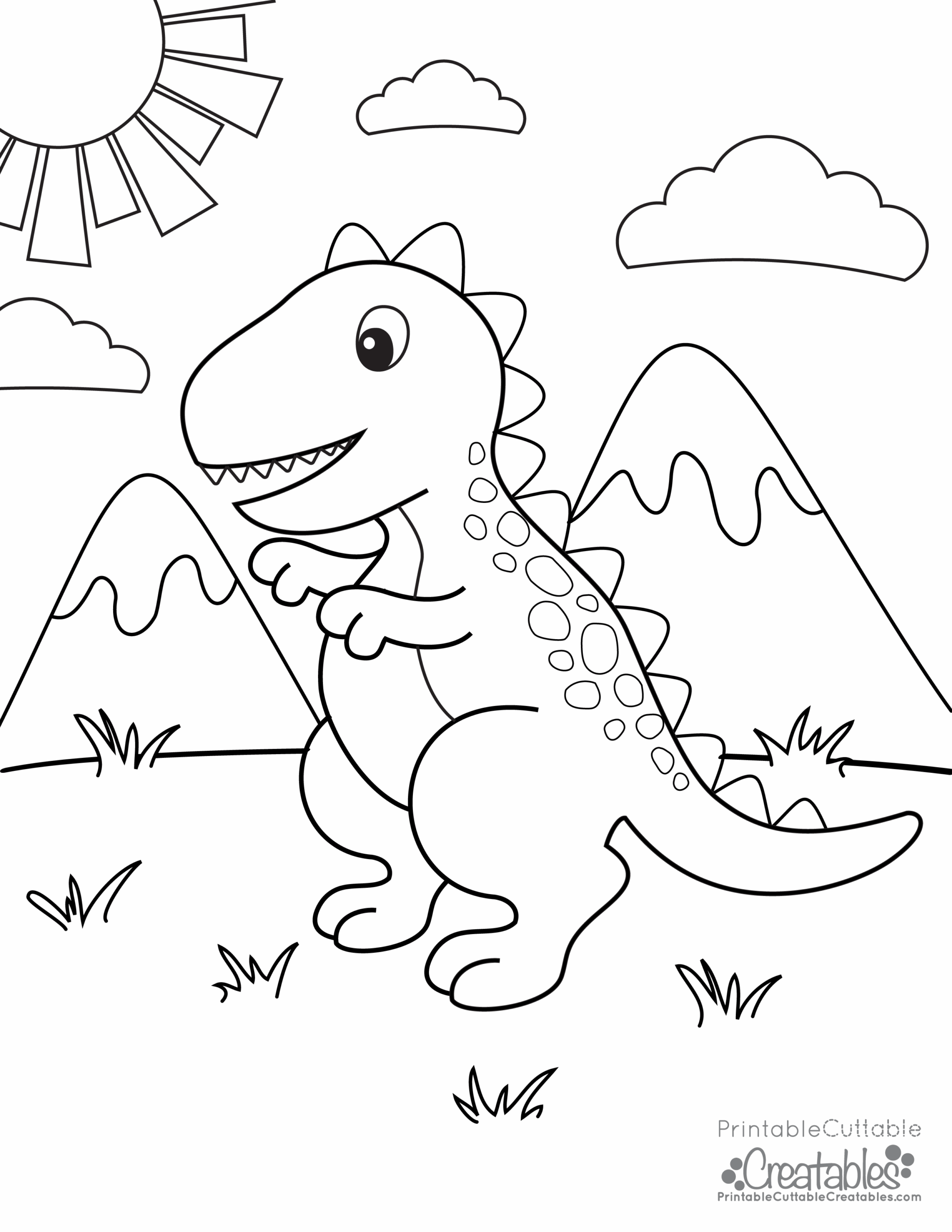 Free Dinosaur Printable Coloring Pages