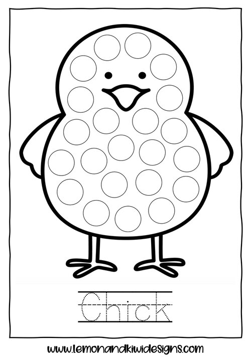 Free Easter Do A Dot Printables Lemon And Kiwi Designs
