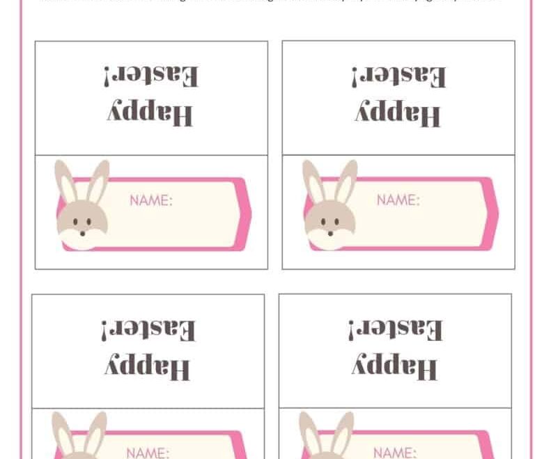 Free Easter Place Cards Printable Printable Form Templates And Letter