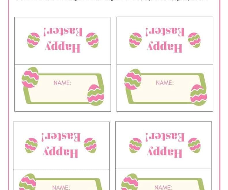 Free Easter Place Cards Printable Printable Form Templates And Letter