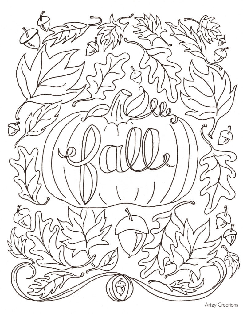Free Fall Coloring Pages Printable At Tanesmeraldablog Blog