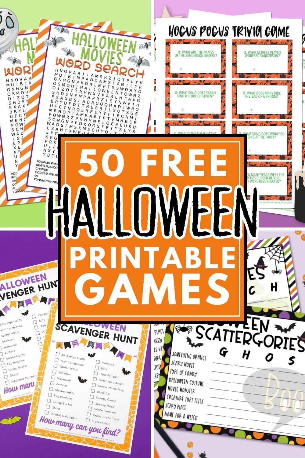 Free Halloween Games Printables Printable Free Templates
