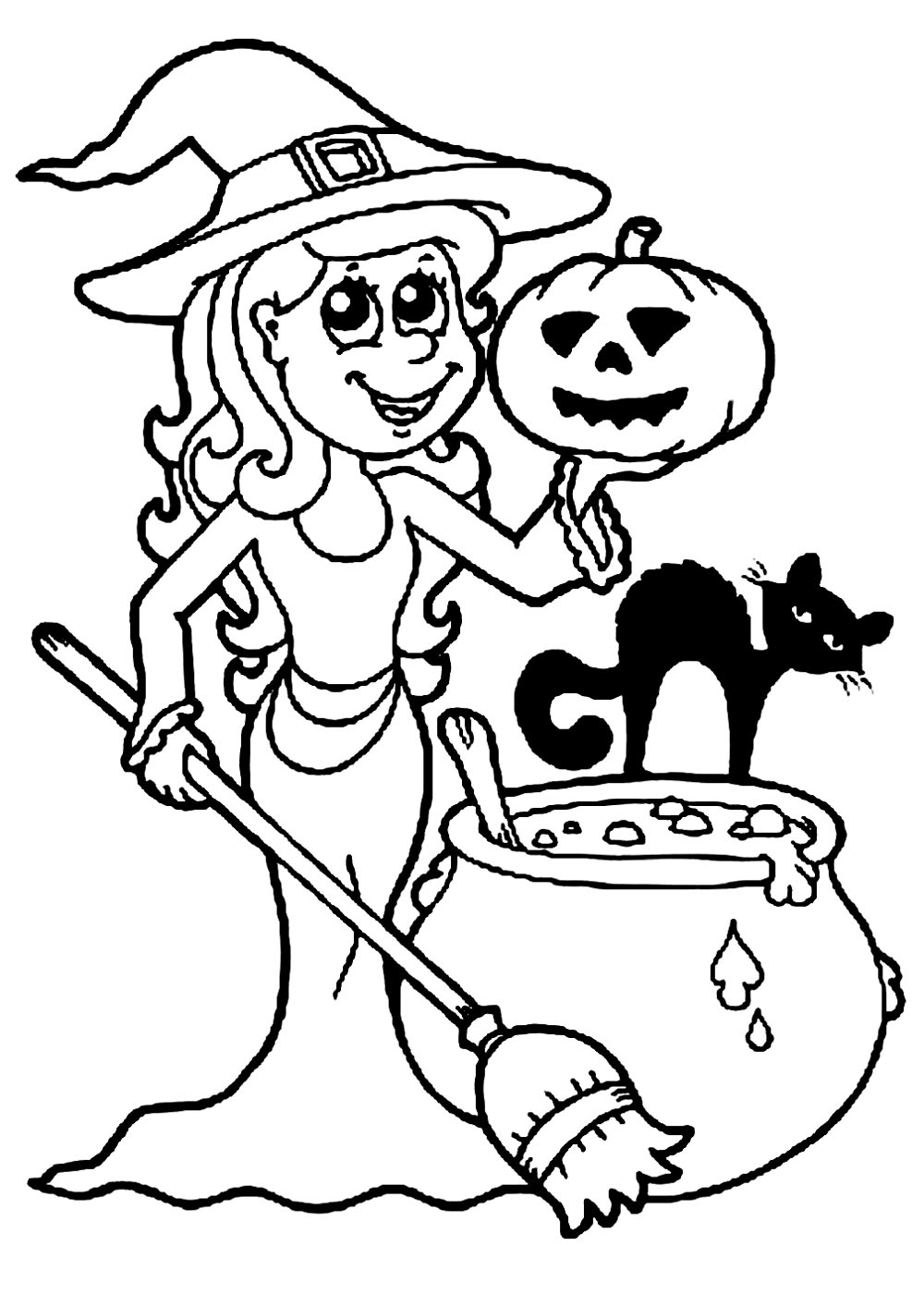 Children Halloween Printable Coloring Pages
