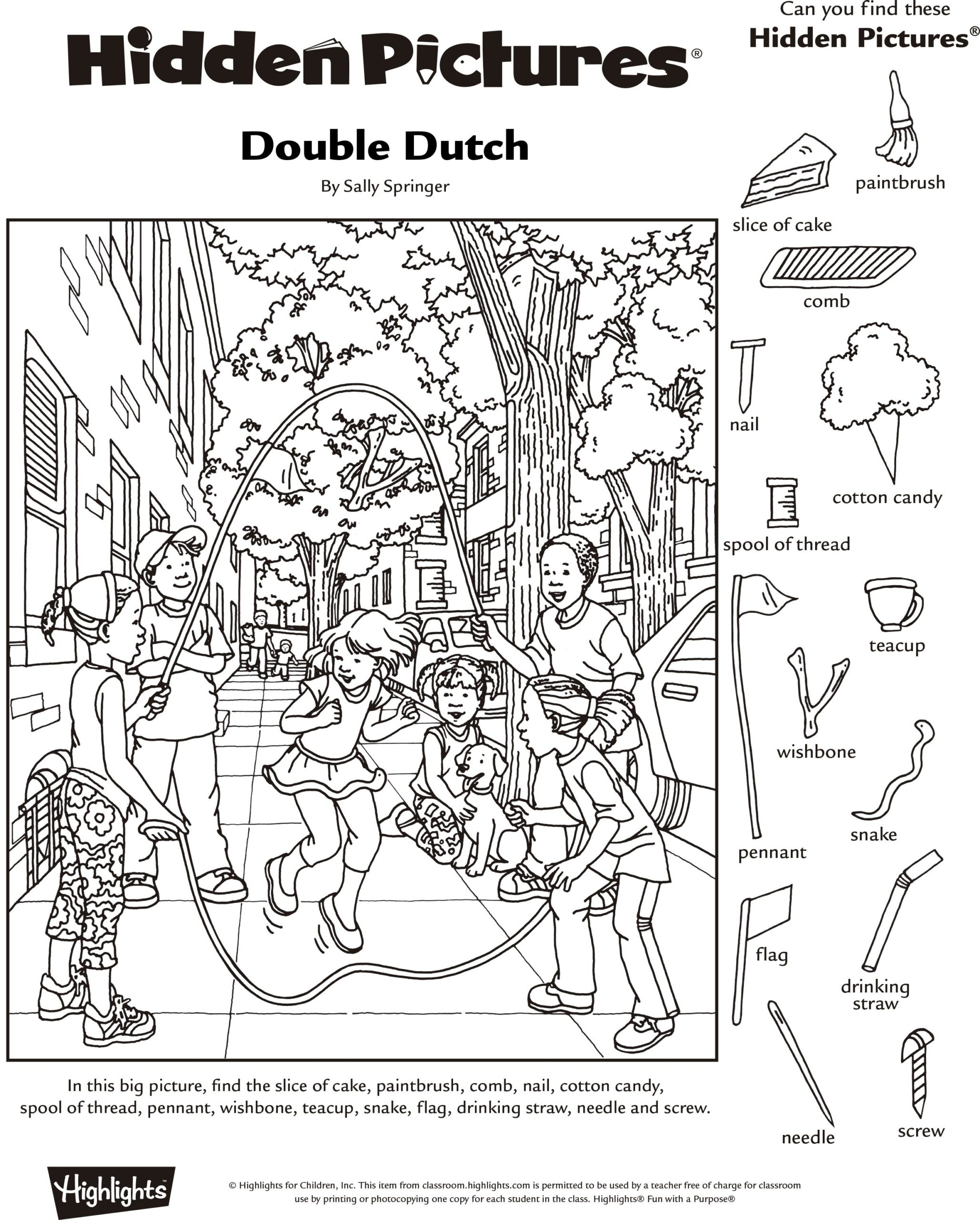Free Hidden Objects Printables Printable Sight Words List