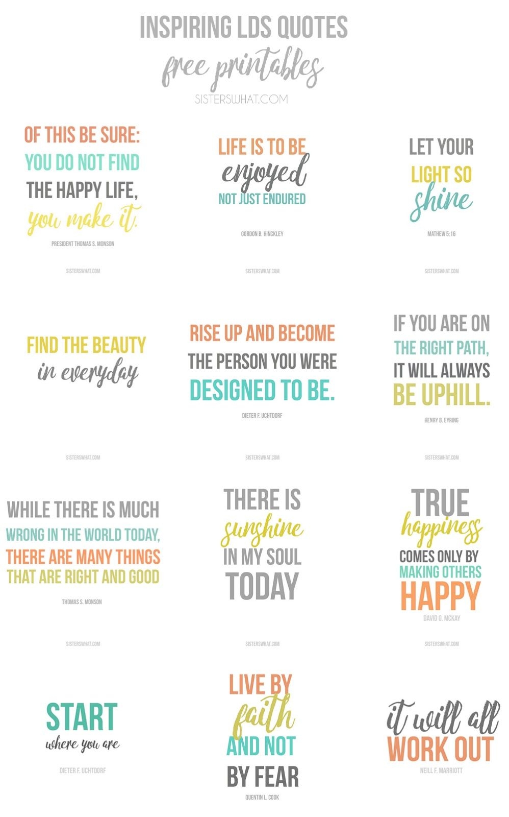 Free Inspirational Quotes Printables