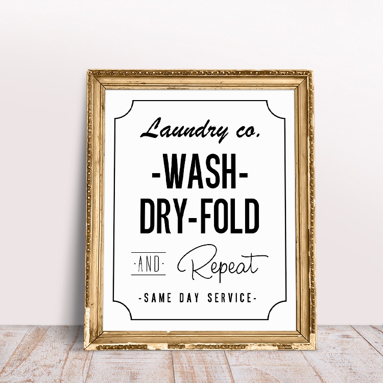 Free Laundry Room Printables Spilled Glitter