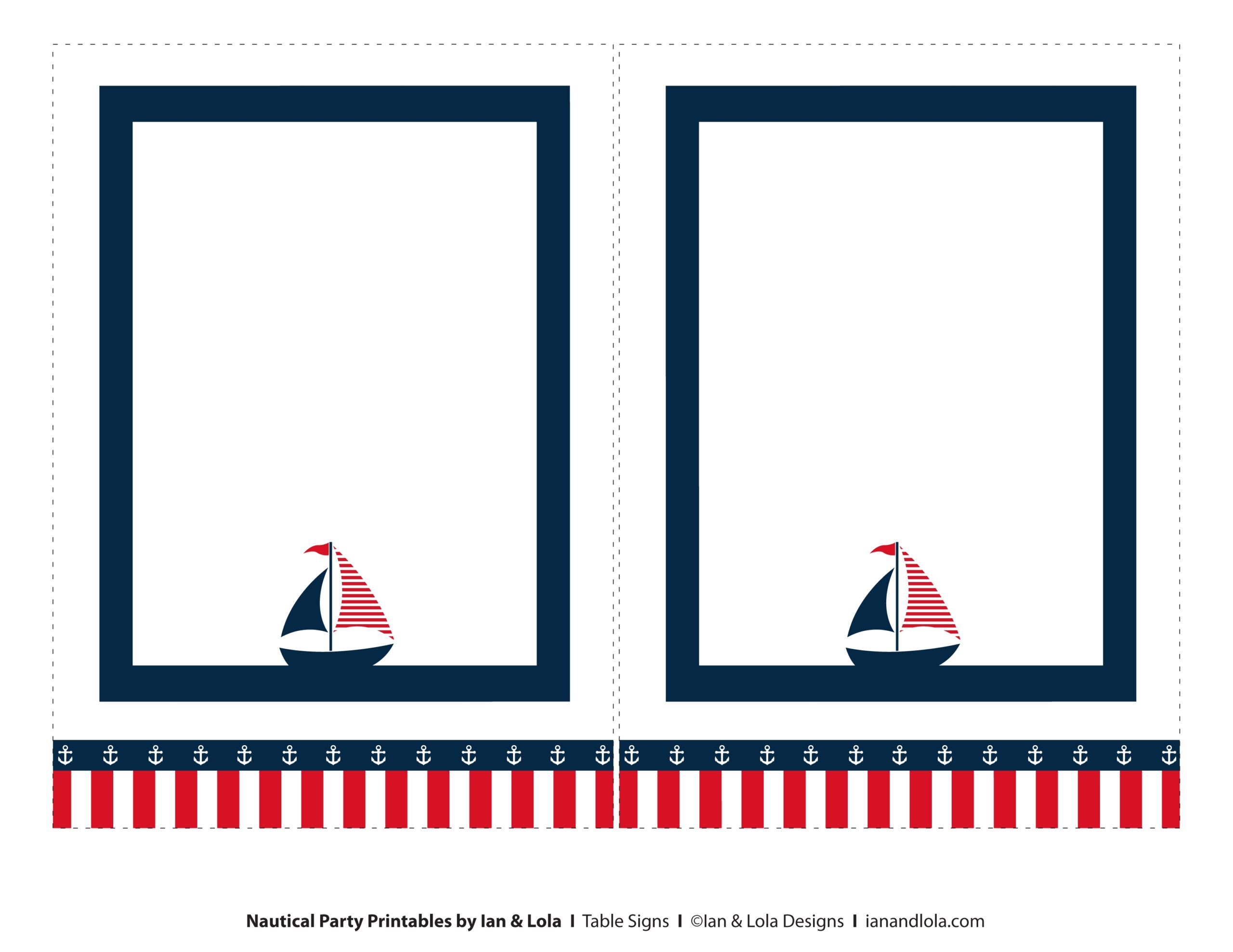 Nautical Theme Party Free Printables