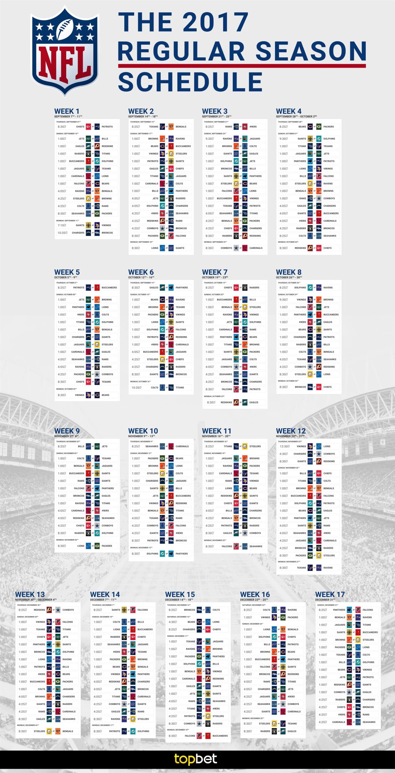 Free Nfl Schedule Printable Printable Word Searches