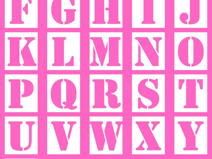 Free Printable 1 Inch Letter Stencil Sheets PDF Included Printables Hub