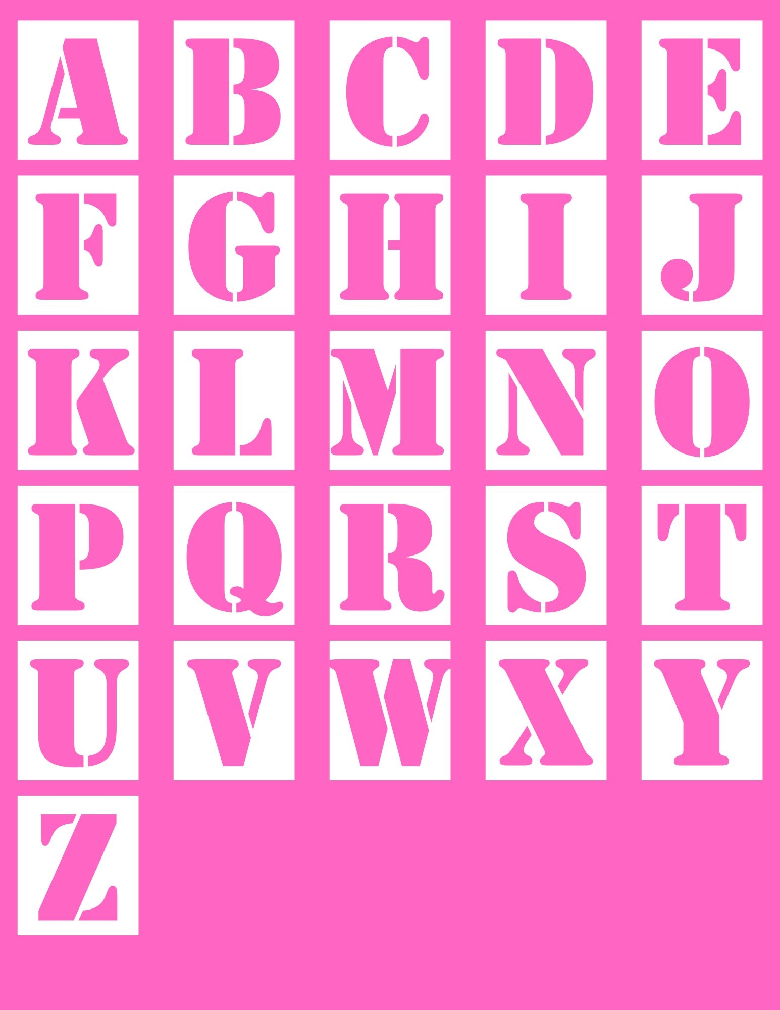 Free Printable 1 Inch Letter Stencil Sheets PDF Included Printables Hub Free Printable 1 Inch Letter Stencil Sheets PDF Included Printables Hub