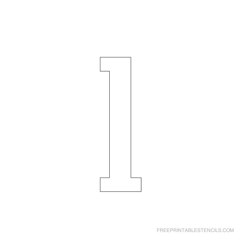 Free Printable 1 Inch Number Stencils Printable Templates Free Printable 1 Inch Number Stencils Printable Templates